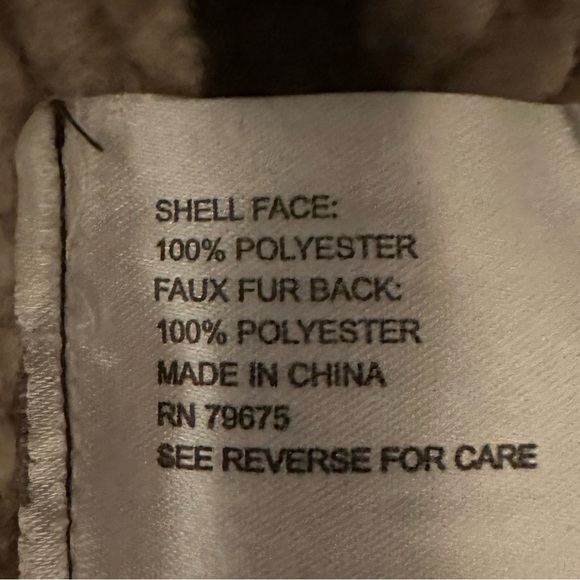 Michael Kors Faux Shearling Coat Olive Hazelnut Warm Winter Size Large. NWT. - Picture 9 of 11